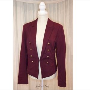 WHBM | Ponte Burgundy Blazer